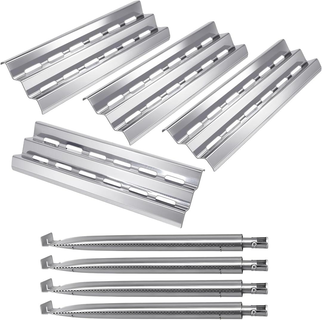Hiorucet Grill Replacement Parts for Broil King 9561-54, 9562-14, 9563-14, 9565-54, 9571-44, 9576-44R, 9577-44, 9578-44, 9582-44, 9583-44, 9585-44, Heat Plates and Burners for Broil King Regal 490