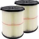 Replacement Cartridge Filter Compatible with Craftsman 9-38754 Red Stripe General Purpose for 5 to 20 Gallon Shop Vacuums CMXZVBE38754, 2 Pack