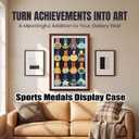 Sports Medal Display Case, Holds 16 Sports Medals