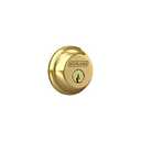 SCHLAGE B60N505 Deadbolt, Keyed 1 Side, Bright Brass - Door Dead Bolts