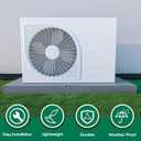 Mini Split Ductless Air Conditioning Pad: Heat Pump Systems, AC Condenser Pad, Floor Mounting Base Pad, Comfort Mini Split, Anti-Vibration Pad for Outside HVAC Unit, 38" x18" x3"