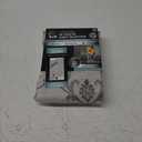 Smart Curtains Ultimate Light Blocker Linen Damask Rod Pocket 40x63in, Charcoal