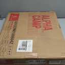 LET'S CAMP Folding Stadium Seat Bleacher Chair with Cup Holder, Mesh Bag and Hide Hooks, Portable Stadium Chair with Back and Cushion (Black Grey)