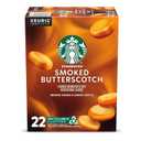 Starbucks K-Cup Coffee Pods, Smoked Butterscotch Flavored for Keurig Makers, 100% Arabica, Limited Edition, 1 Box (22) (EXP 06/18/27)