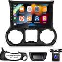 2+64G Android 13 Car Radio for Jeep Wrangler 2011 2012 2013 2014 with Carplay and Android Auto 10.1 inch Touch Screen Car Stereo, HiFi Audio/Bluetooth/WiFi/GPS +AHD Backup Camera