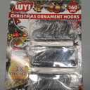 160 Pcs Christmas Ornament Hooks Silver S-Shaped Hangers with Storage Box Christmas Tree Hooks for Ornaments, Xmas Ornament Hangers for Tree Decoration