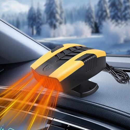 2026 New Upgraded Portable Car Heater, 12V Portable Fast Heating & Cooling Fan, 2-in-1 Auto Windshield Defroster, That Plugs into Cigarette Lighter, 360 Rotary Portable Car Heaters