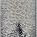 Epicler art 48x24 Inch Hand-Painted 3D Flower Art Oil Painting for Wall Decoration White Bouquets Blooming in Vases Home Wall Decoration