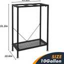 TONGMO Fish Tank Stand: The Perfect 10 Gallon Metal Aquarium Stand Measuring 22.8" W x 10.6" D x 31.3" H to Fit Your Aquatic Display Needs.