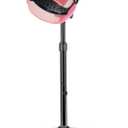 Hooded Hair Dryer, Professional Standing Hair Dryer with Time Setting, Touch Controls and 3 Temperature Settings, Sit Under Hair Dryers for Salon and Home Use (Pink)