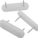 50pcs Chair Slider Plastic Head 2 Pins Nail on Furniture Sliders Chair Leg Floor Protectors Cabinet Fasteners for Hardwood