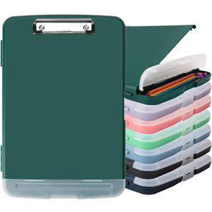 SFLHHDM Clip Boards 8.5x11 with Storage, Heavy Duty Storage Clipboard, Nursing Clipboards Folder with Pen Holder, Clipboards with Low Profile Clip, Nurse Clipboard Binder Case for Classroom