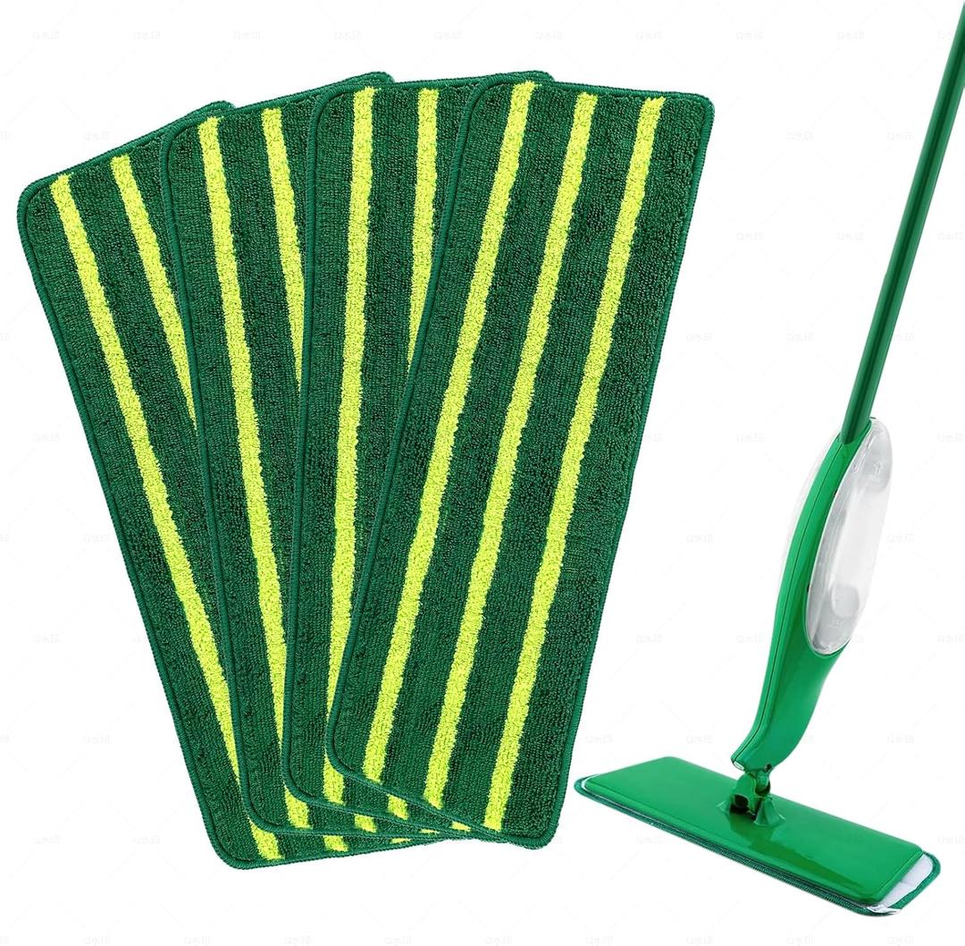 4 Pack Mop Refills Compatible for Libman Freedom Spray Mop Replacement Head - Machine Washable Microfiber Heads, Cleaning Multi-Surface Floors and Walls