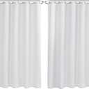 Nasitos Fabric Shower Curtain Liners 2 Pack - W72 x H72 - Washable & Water Resistant Lightweight Cloth Shower Liners for Bathroom, Soft Hotel Quality, Standard Size (White, 4 Magnets Included)