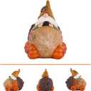 Topadorn Fall gnome with Pinecone Car and Resin Pumpkin Statue for Fall Harvest Party Ornaments Decor,Happy Fall