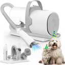 Dog Grooming Vacuum and Kit, Clipper Nail Trimmer Grinder, 2.5L Dust Cup 7 Grooming Tools 11000Pa Pet Vacuum for Shedding Grooming, Dog Hair Vacuum, Home Cleaning, PG50 Plus (Gray)