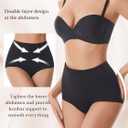 Tummy Control Shapewear for Women Body Shaper Panties Seamless Shapewear Compression Underwear Panty Girdle (Black)