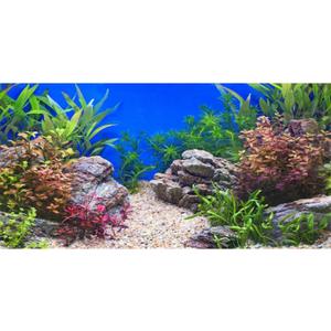 AWERT 72x24 inches Aquatic Plant Fish Tank Background Stone River Bed & Lake Aquarium Background Vinyl