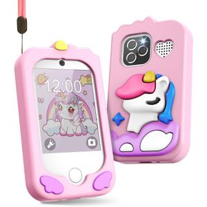 Kids Smart Phone, Phone for Kids Ages 3-12 | 2.8" Touchscreen, Dual Camera & Video Recording | Educational Learning Toy with Games & Music | Christmas Birthday Gift for Boys and Girls(Pink)