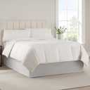SERTA Modern Solid Bed Skirt, Hotel Quality Dust Ruffle with 13 Inch Drop, Machine Washable, Twin, Light Grey