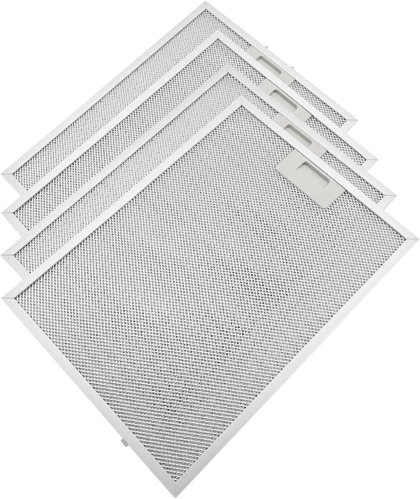4 Pcs BPPFA30 Range Hood Grease Filter Replacement Fit for BORAN Range Hood QP130 QP130BL QP130BLC QP130SS Aluminum Mesh Kitchen Overhead Fan Stove Oven Hood Vent Filter 11.81" x 16.25"