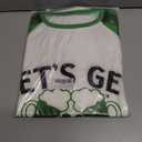 TMSD Women's Mardi Gras St Patrick's Day Sweatshirt Raglan Sleeve Crew Neck Top (Green, M)