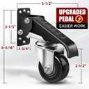 SPACECARE Retractable Workbench Casters Kit, Heavy Duty Workbenches Wheels with 700 lbs Capacity, Adjustable Workbench Casters for Workbenches, Tables, and Cabinets, Easy to Install 4 Pack