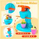 Aprilwolf 59 PCS 3 in 1 Dough Sets for Kids Ages 3-4-8, Art Crafts Dough Tools Kit, Ice Cream Playset Noodle Hamburger Maker Machine, Kitchen Creations Food Play Toys Toddlers Boys Girls