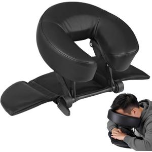 Face Down Tabletop Massage Kit, Adjustable Massage Table Headrest, Ergonomic Face Cradle Pillow with Arm Rest Pads, Breathable Memory Foam Face Pillow for Desk Bed Spa Table, 11 x 7.1 in