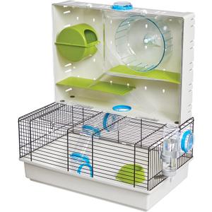 MidWest Homes for Pets Hamster Cage | Awesome Arcade Hamster Home (White) | 18.11 x 11.61 x 21.26 Inch