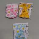 SlowTon Washable Dog Diapers Female - 3 Pack No Leak Reusable Doggie Puppy Diaper with Adjustable Buttons, Comfortable Female Dog Diapers for Heat Cycle Period Small Medium Large Dogs (XS)