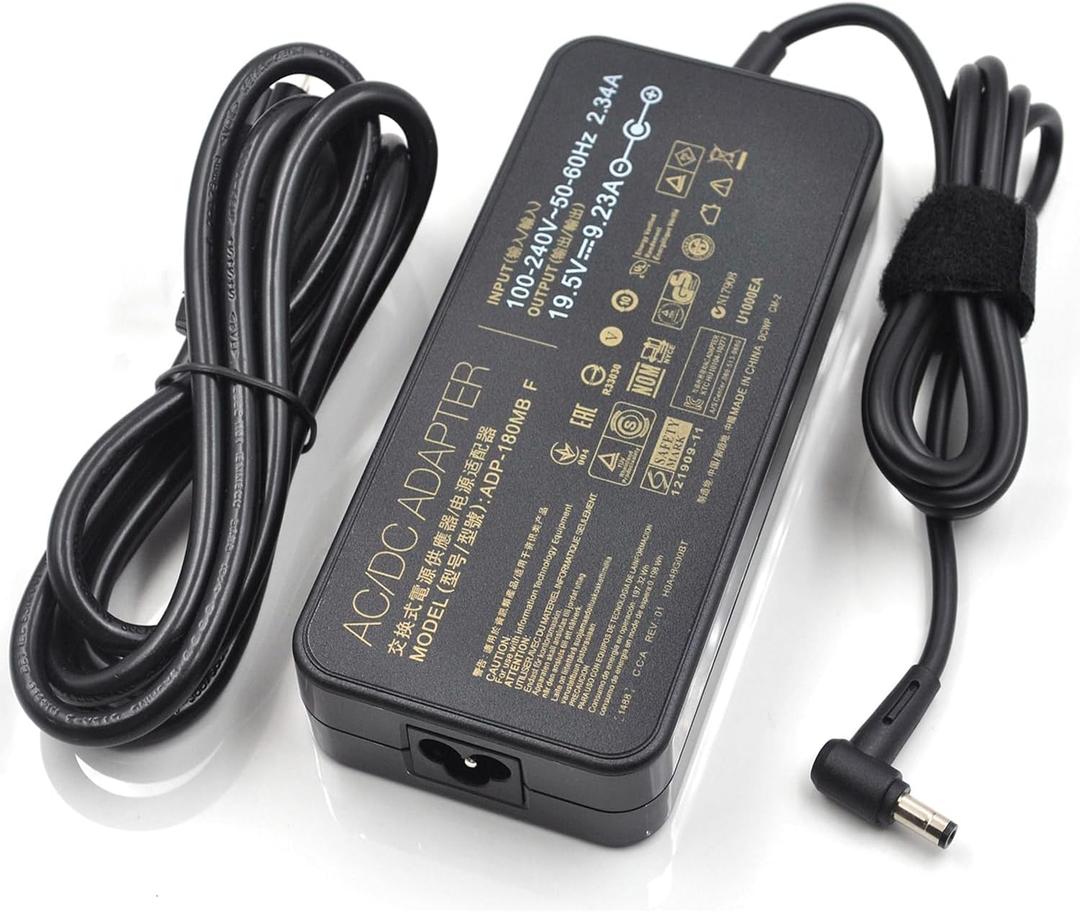 180W 19.5V 9.23A Laptop Charger ADP-180MB F Fit for Asus ROG G750JM G751JM G750JS G75VW G75VX GL502VT G750JW G750JM G750JX G751JL FX502VM FX702VM G-Series Gaming Laptop AC Adapter with Power Cord