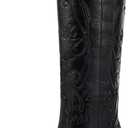 wetkiss Cowboy Boots for Women Knee High Cowgirl Boots, Western Boots with Floral Embroidered Pointed Toe Chunky Heel Pull On Retro Vintage Classic Tall Boots for Ladies (8)