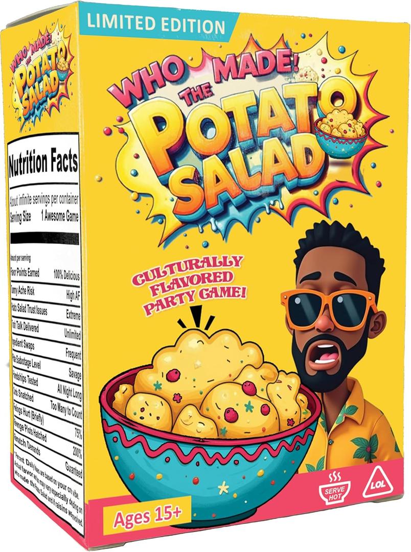 Kinfolk Sayless Presents - Who Made The Potato Salad - Ultimate Soul Food Card Battle - Build Your Plate, Sabotage Rivals, Claim Flavor Victory - Hilarious Black Culture Game Night Fun