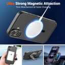 SUPFINE Magnetic for iPhone 16 Plus Case (Compatible with MagSafe) (Military Grade Drop Protection) Translucent Matte Shockproof with Anti-Fingerprint Phone Cover,Black