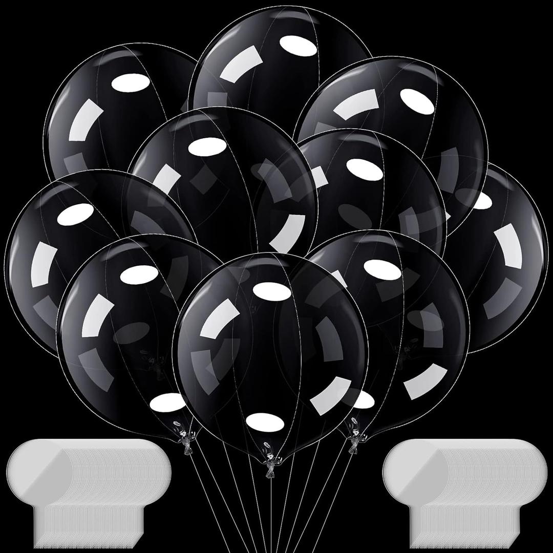 100 Pcs Clear Balloons 24 Inch Bubble Bobo Balloons Stuffing Transparent Round Party decor for Christmas Wedding DIY Birthday Party Indoor Outdoor Decorations