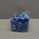 Senjie Blue Shatterproof Christmas Ornaments, 32 Pcs, Plastic, Hanging, Christmas, Wedding