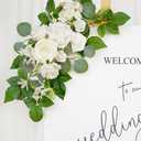 WEIERYUE(Pack of 2 Artificial Flowers Decorations, Wedding Flowers, Wedding, Banquet, Party, Reception Entrance Welcome Sign and Background Decoration(White)