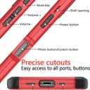 Diverbox for iPhone 16 Plus Case [Shockproof] [Dropproof] [Tempered Glass Screen Protector + Camera Protectors] Heavy Duty Protection Phone Case Cover for Apple iPhone 16 Plus (Red)
