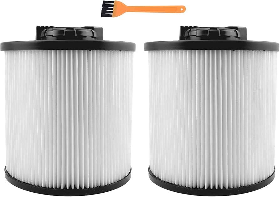 2 Pack DXVC6910 Vacuum Filter Compatible with Dewalt Shop Vac 6 to 16 Gallon, Replacement Cartridge Filters Fit Wet/Dry Vac DXV06P DXV09P DXV10P DXV10PL DXV10SA DXV12P DXV14P DXV16P