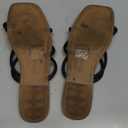 FITORY Women's Slide Sandals Flat Toe Ring Thongs with Cross Strap for Summer Size 10 Black