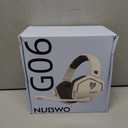 NUBWO Wireless Gaming Headset with Mic for Ps5 Ps4 PC, Zero Interference, 100-Hour Battery All-Day Play, 23ms Sync for Fortnite & Call of Duty/FPS Gamers, Triple Mode All Devices Compatible - White