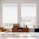 AOSKY Blackout Roller Shades Cordless Blinds for Windows, Free-Stop Shades with Valance, Thermal Insulated Fabric, UV Protection, Blinds for Home and Office (24" W x 72" H, Linen White)