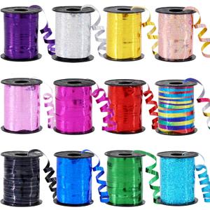 BEISHIDA 12 Assorted Colors Curling Ribbons Set,Rainbow Balloons Strings,1/5 ''Thin 264yds for Gift Wrapping Birthday Wedding Halloween Christmas Party Decoration (MIX-RIBBON-01)