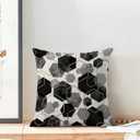 Boho Black Pillow Covers 18x18 Inch Abstract Black Gold Geometric Throw Pillow Covers Set of 2 Modern Art Pillow Cases Outdoor Decor for Living Room Bedroom Linen Square Cushion