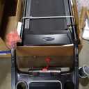  Outdoor Camping Accommodation Small Ultra-Quiet Running Machine Folding Electric Treadmill with Distance Time Calories Heart Rate Speed Adjustment Office/Home Fitness