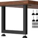 Heavy-Duty Metal Table Legs, 16x16 inches, Modern Industrial Style Steel Square Frame, Suitable for Coffee Tables, Side Tables, etc., Load-Bearing Capacity of 800 pounds, 2-piece Set (Black)