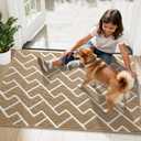 OLANLY Front Door Mat, Non-Slip Rubber Backing, Dirt Resistant and Absorbent, Washable, Easy to Clean Low-Profile Indoor Doormat for Back Door, Entryway, Inside Entrance, 32x20, Beige