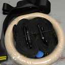 PACEARTH Gymnastics Rings 32mm Wooden Olympic Rings Support 1500lbs Locked Carabiners 9ft Double-Layer Numbered Straps Non-Slip Gym Rings with Foot Straps Door Anchor for Home Gym Full Body Workout