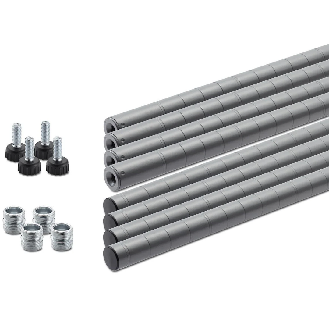 Poles, 3 Piece, 32 x 7 in, Gray